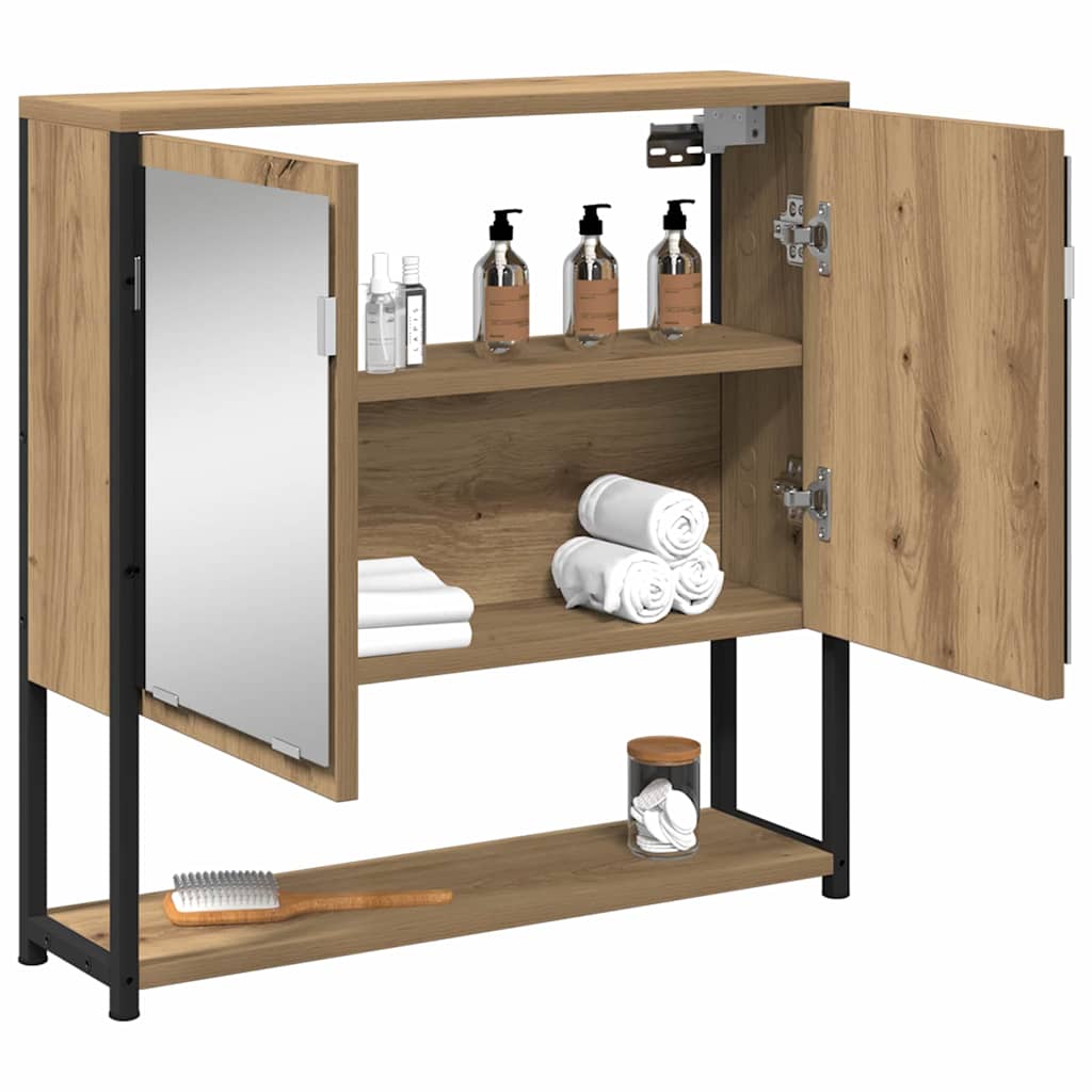 Spejlskab Artisan Egetræ 60 x 16 x 60 cm Konstrueret træ