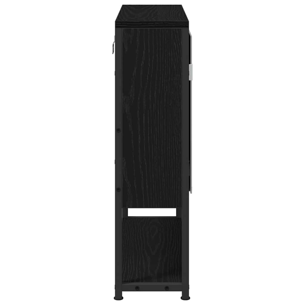 Spejlskab Sort eg 60 x 16 x 60 cm Konstrueret træ