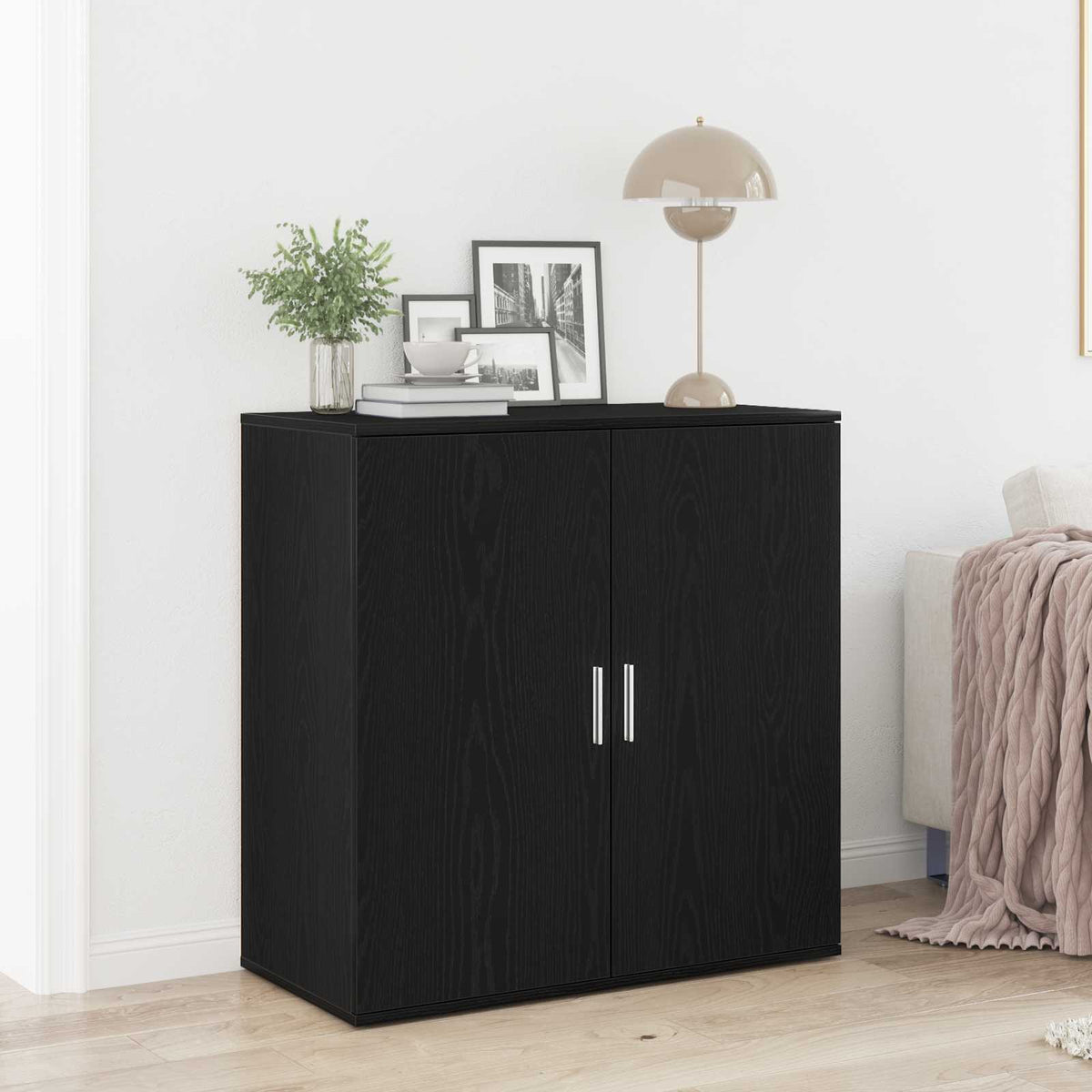 Sideboard Sort eg 79 x 38 x 80 cm Konstrueret træ