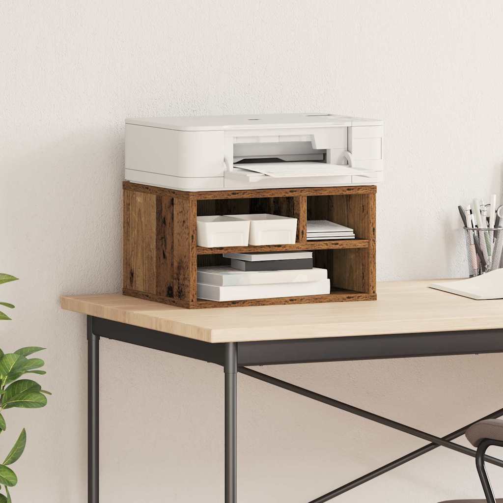 Printerstand Gammelt træ 40 x 32 x 22,5 cm Konstrueret træ