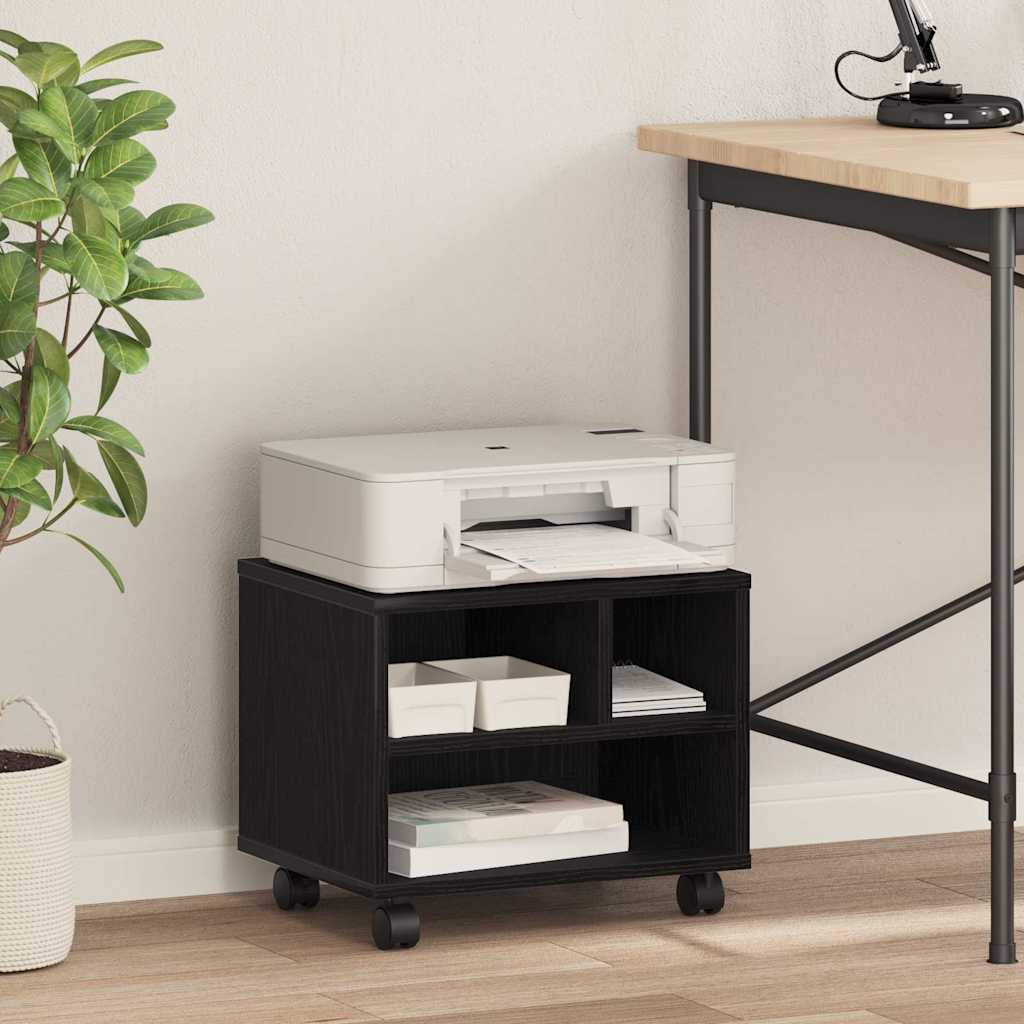 Printerstand Sort eg 41 x 32 x 34,5 cm Konstrueret træ