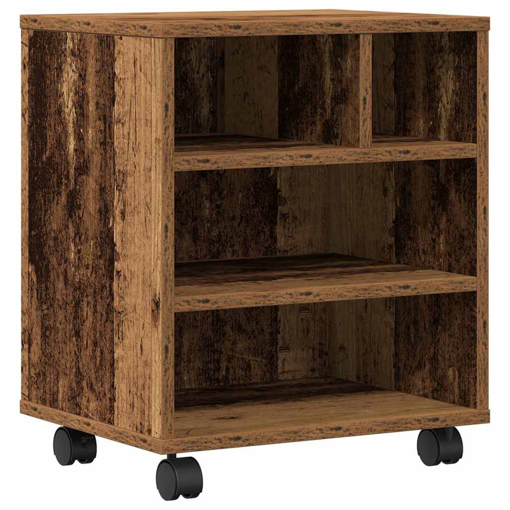 Printerstand Gammelt træ 41 x 32 x 48 cm Konstrueret træ