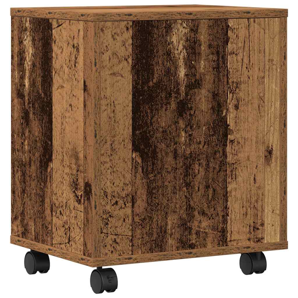 Printerstand Gammelt træ 41 x 32 x 48 cm Konstrueret træ