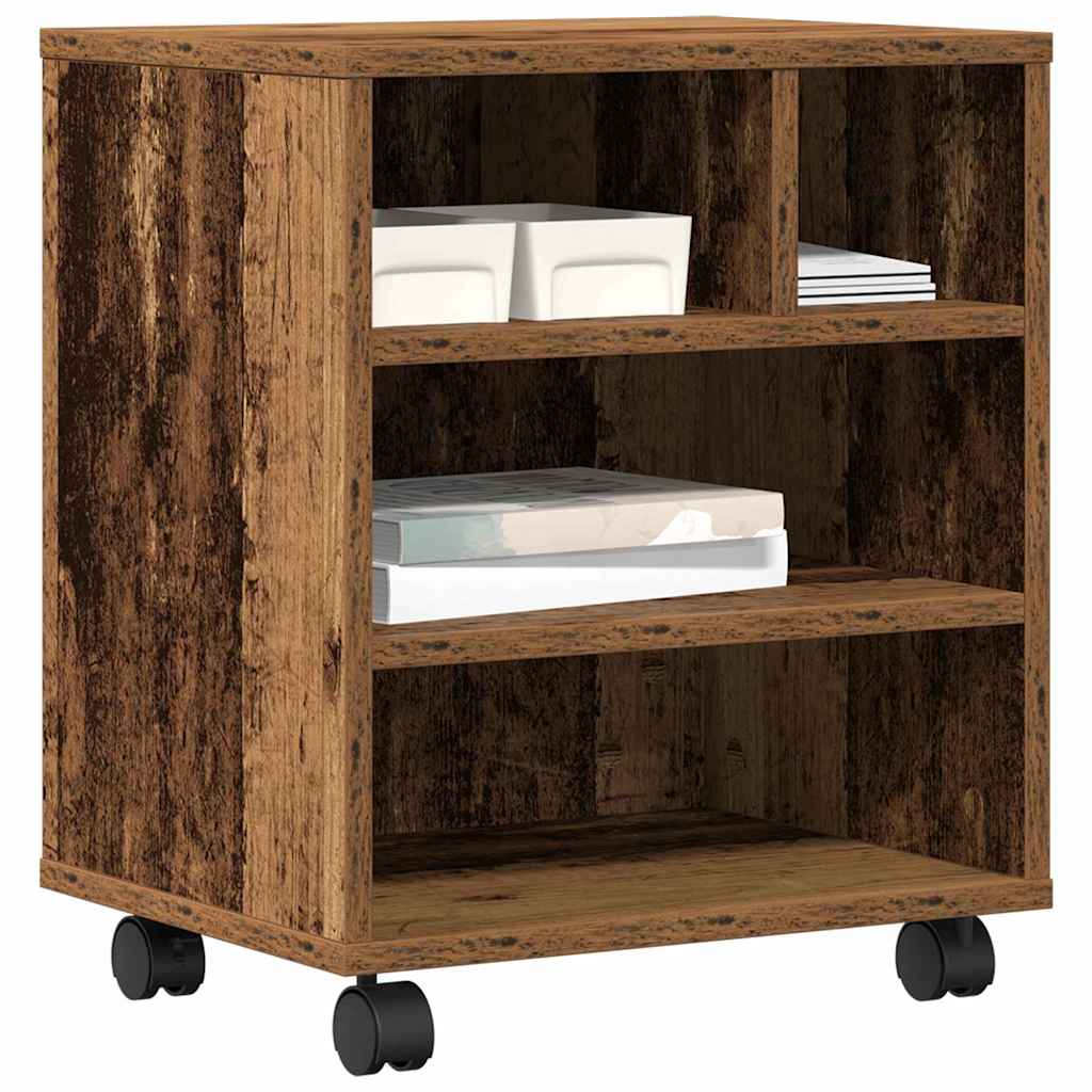 Printerstand Gammelt træ 41 x 32 x 48 cm Konstrueret træ