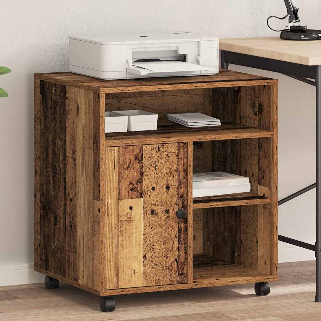 Printerstand Gammelt træ 60 x 50 x 67 cm Konstrueret træ