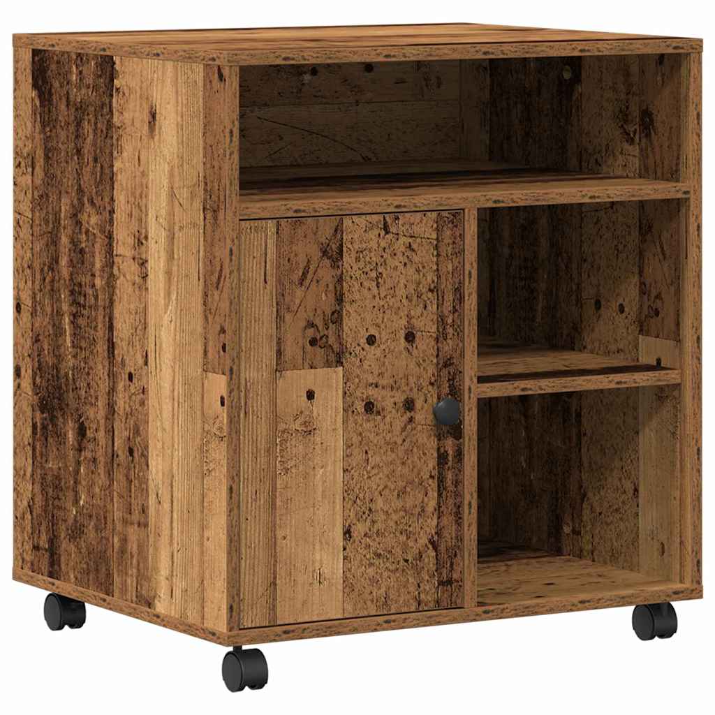 Printerstand Gammelt træ 60 x 50 x 67 cm Konstrueret træ