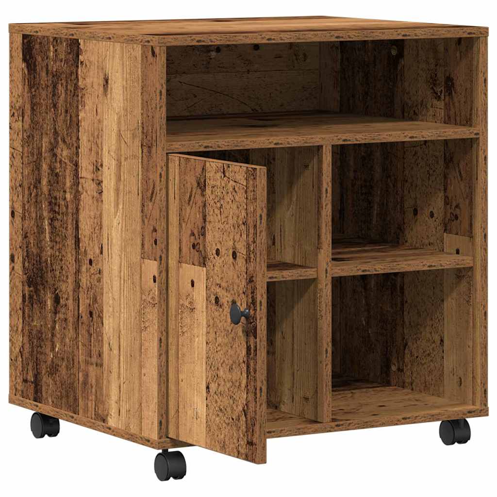 Printerstand Gammelt træ 60 x 50 x 67 cm Konstrueret træ