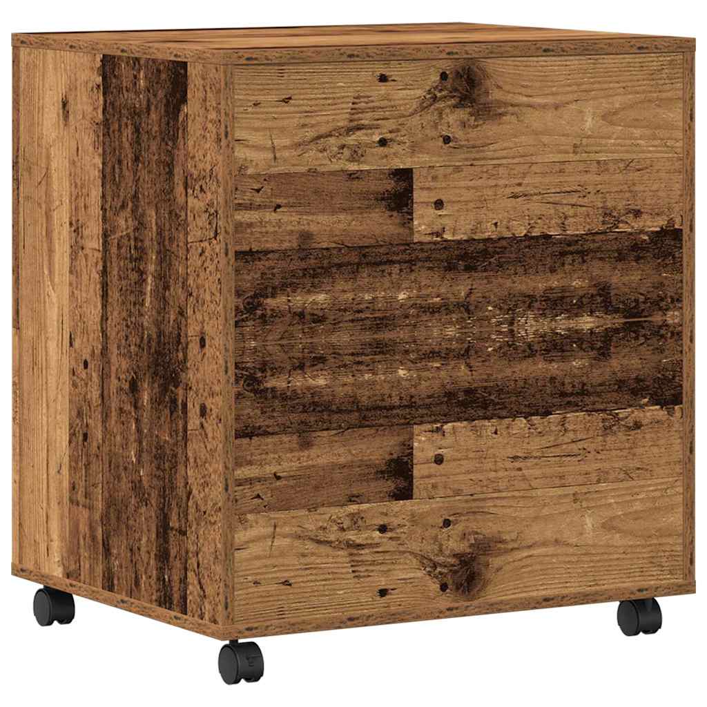 Printerstand Gammelt træ 60 x 50 x 67 cm Konstrueret træ