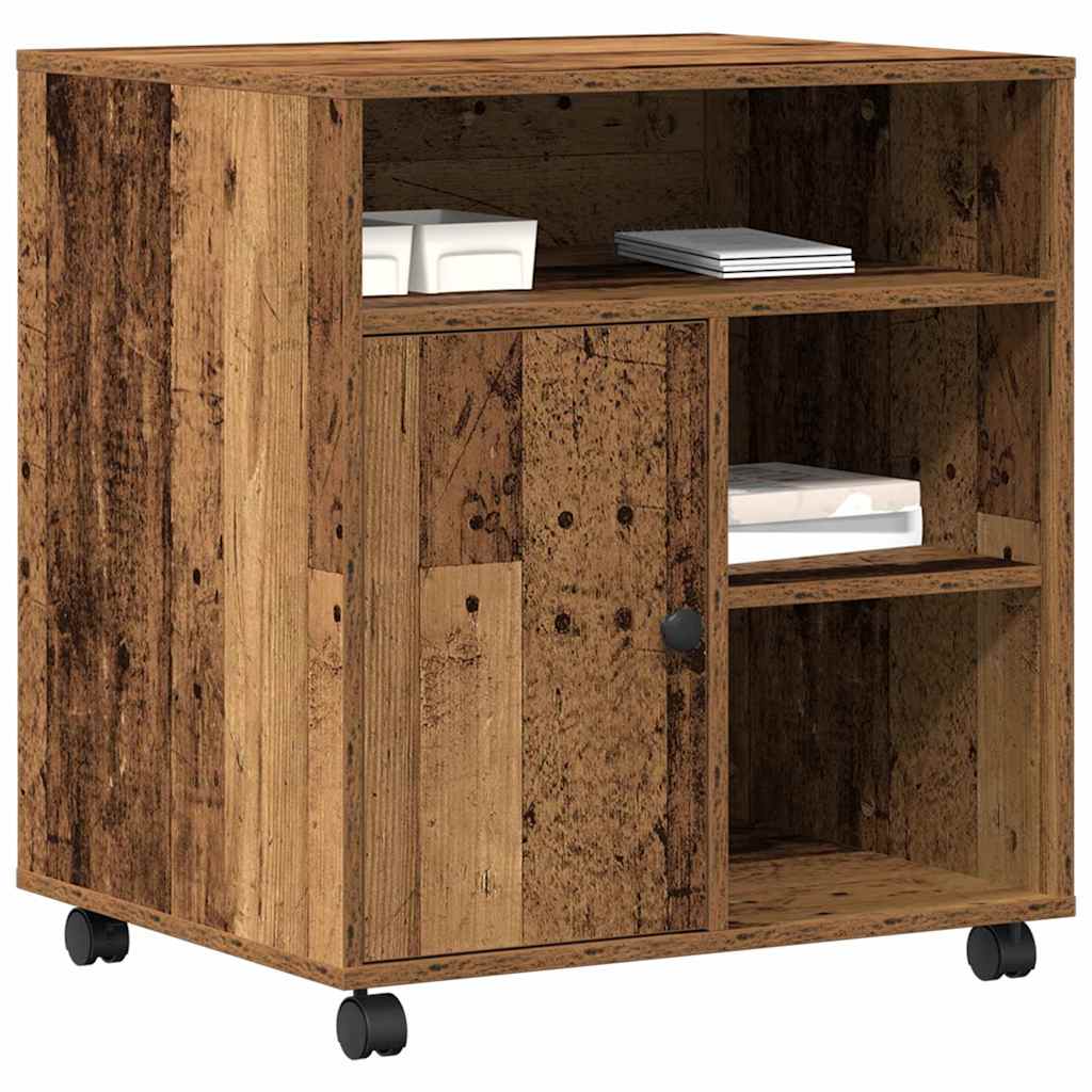 Printerstand Gammelt træ 60 x 50 x 67 cm Konstrueret træ