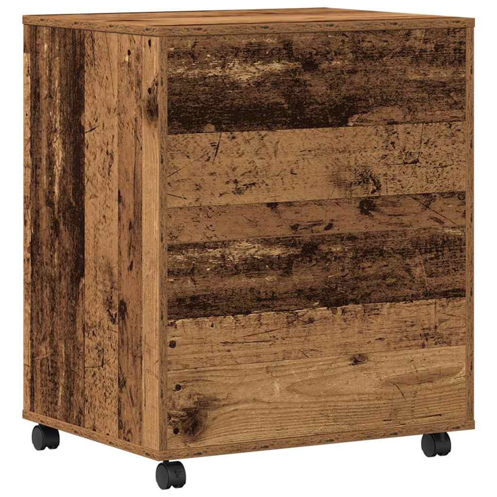 Printerstand Gammelt træ 60 x 48 x 74 cm Konstrueret træ
