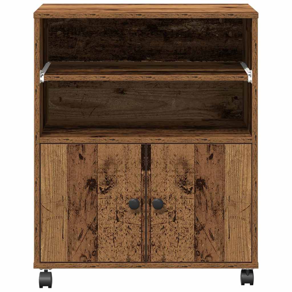 Printerstand Gammelt træ 60 x 48 x 74 cm Konstrueret træ