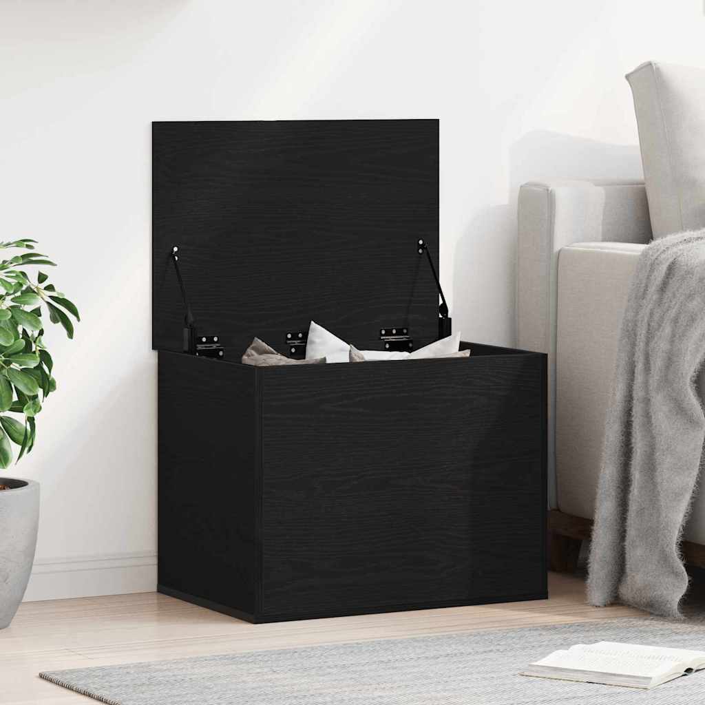 Opbevaringskasse Sort eg 60 x 42 x 46 cm Konstrueret træ
