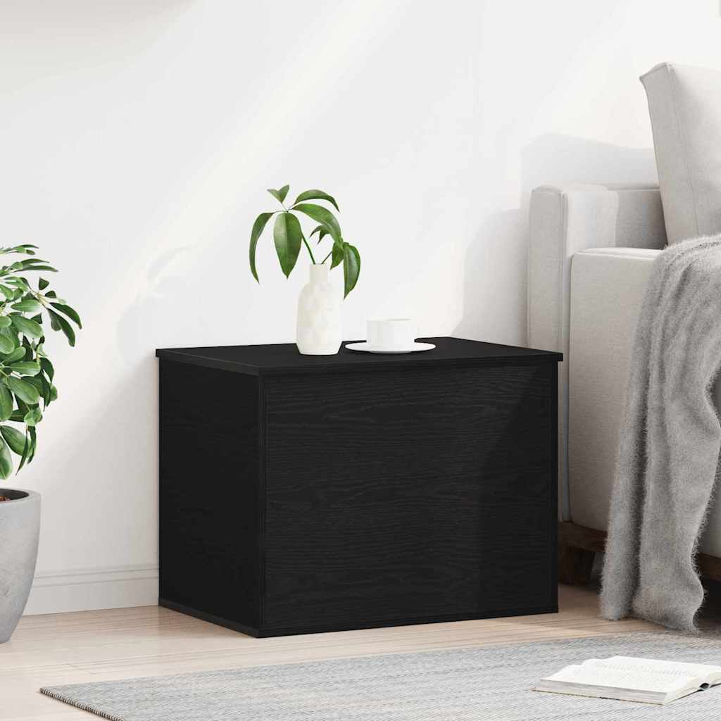 Opbevaringskasse Sort eg 60 x 42 x 46 cm Konstrueret træ