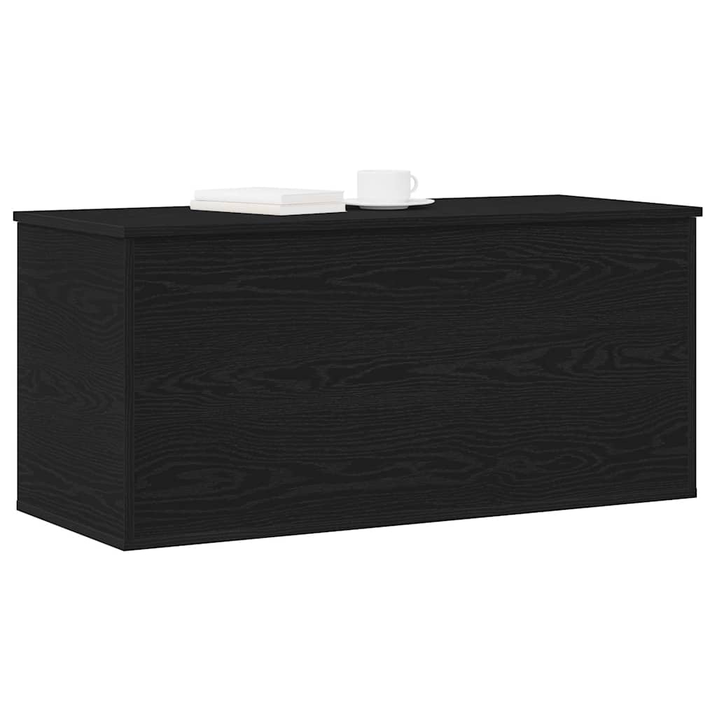 Opbevaringskasse Sort eg 100 x 42 x 46 cm Konstrueret træ