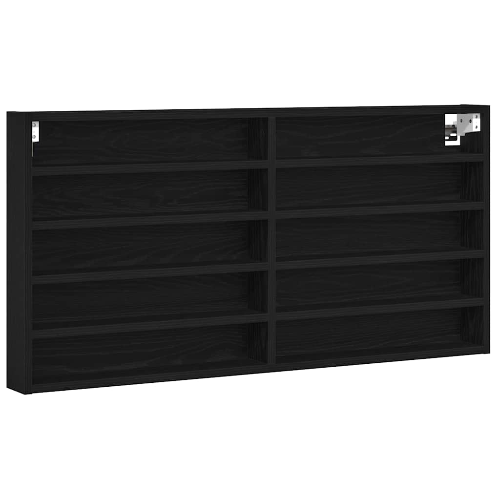 Display Skab Vægmonteret Sort eg 100 x 8,5 x 50 cm