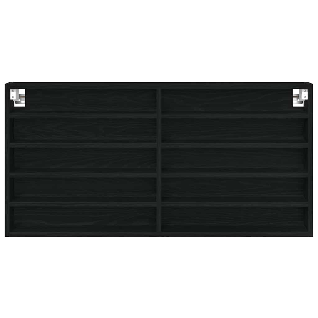 Display Skab Vægmonteret Sort eg 100 x 8,5 x 50 cm
