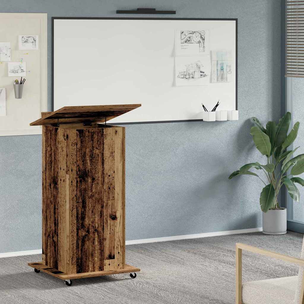 Podium Gammelt træ Konstrueret træ 55 x 55 x 107 cm