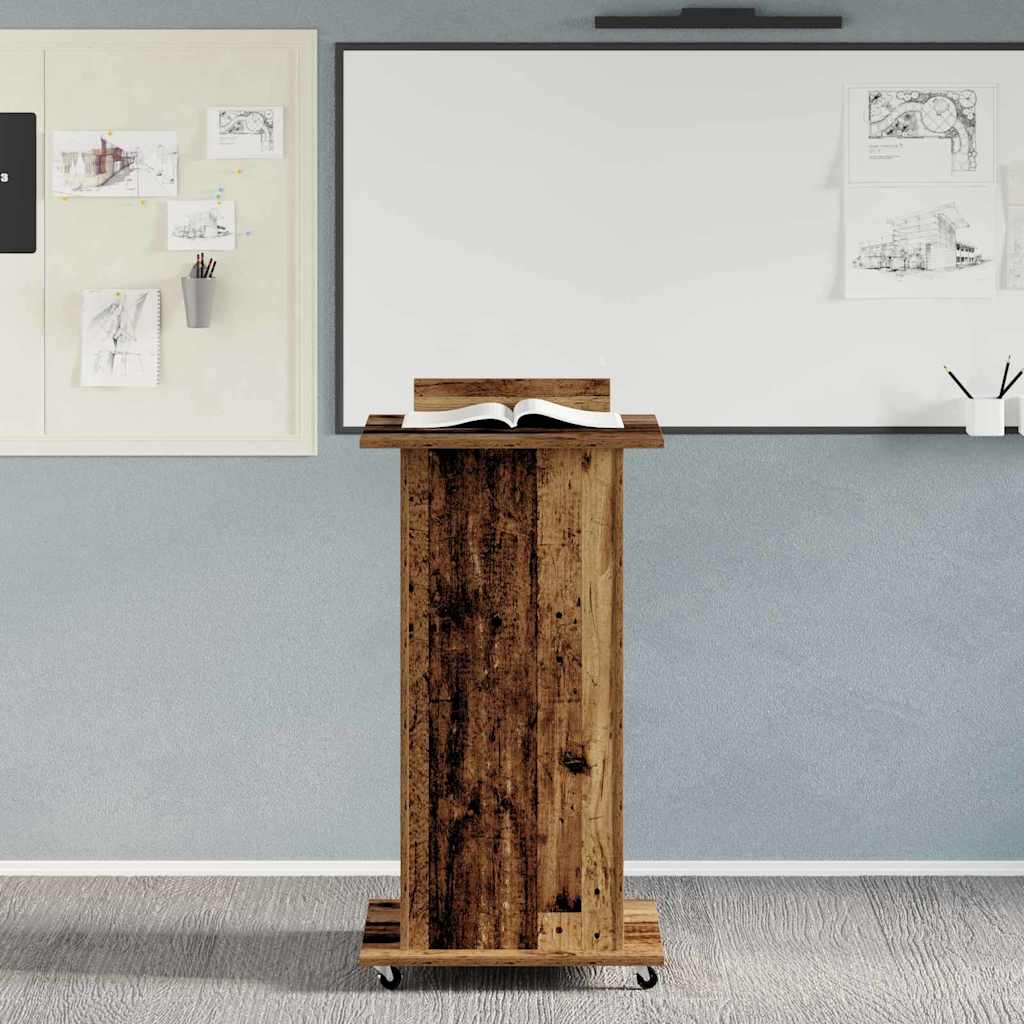 Podium Gammelt træ Konstrueret træ 55 x 55 x 107 cm