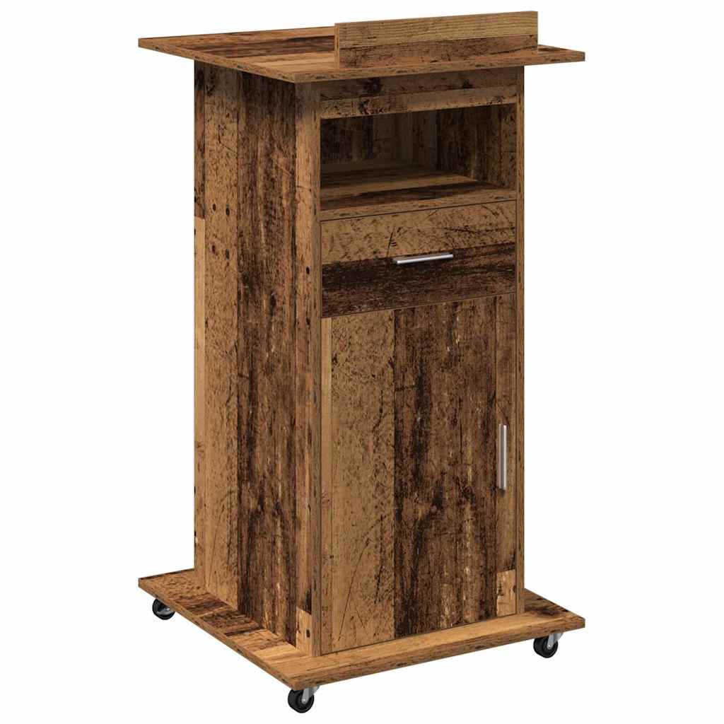 Podium Gammelt træ Konstrueret træ 55 x 55 x 107 cm