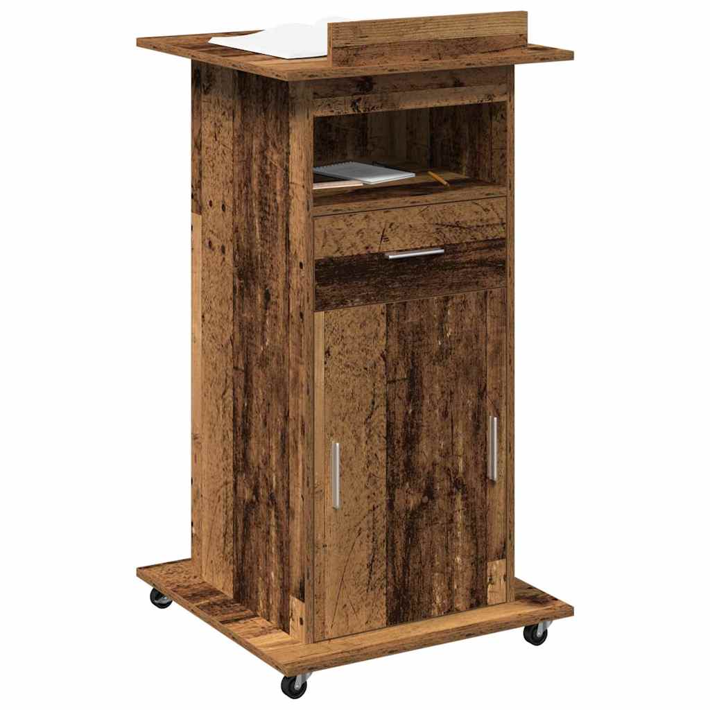 Podium Gammelt træ Konstrueret træ 55 x 55 x 107 cm