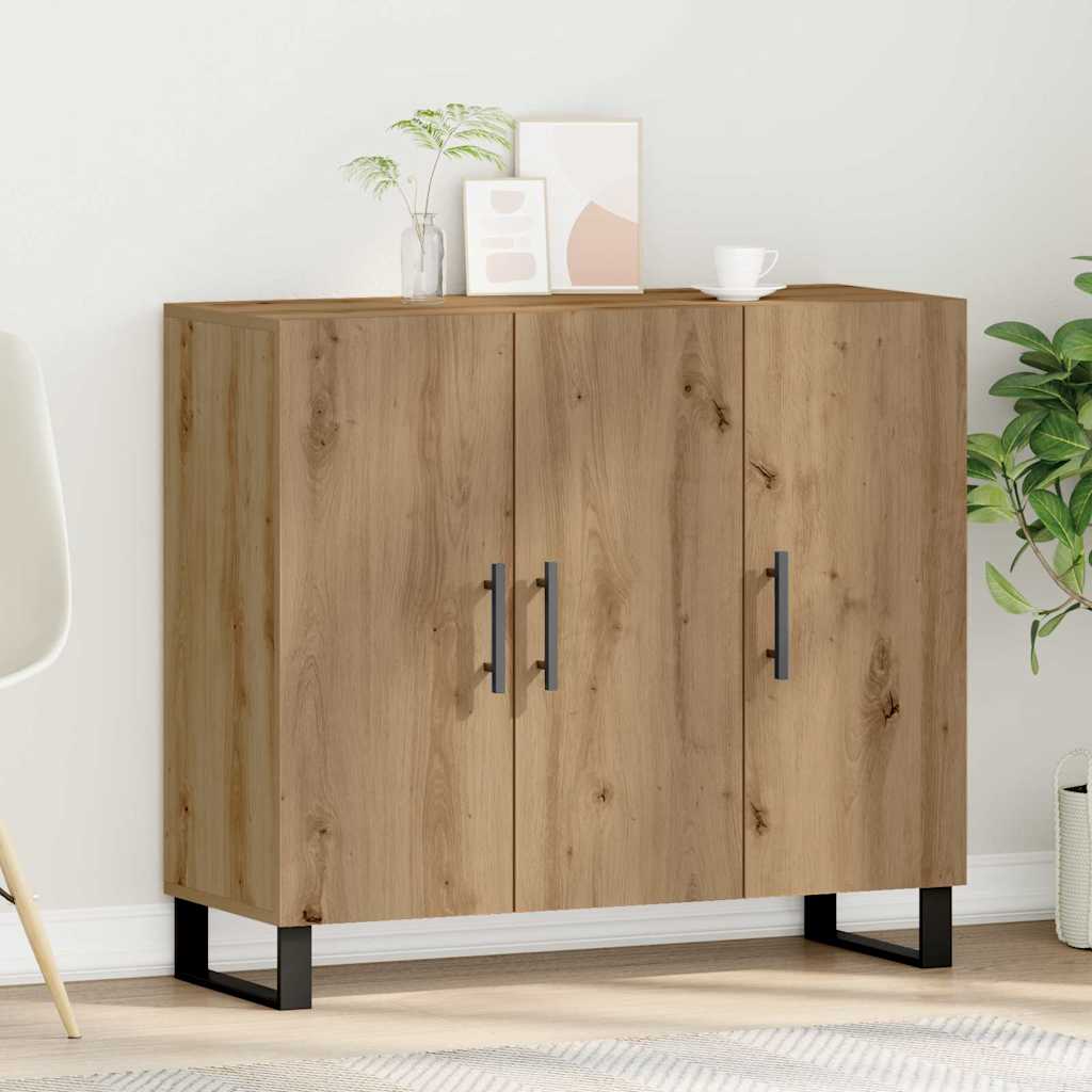 Sideboard Artisan Egetræ 90 x 34 x 80 cm Konstrueret træ