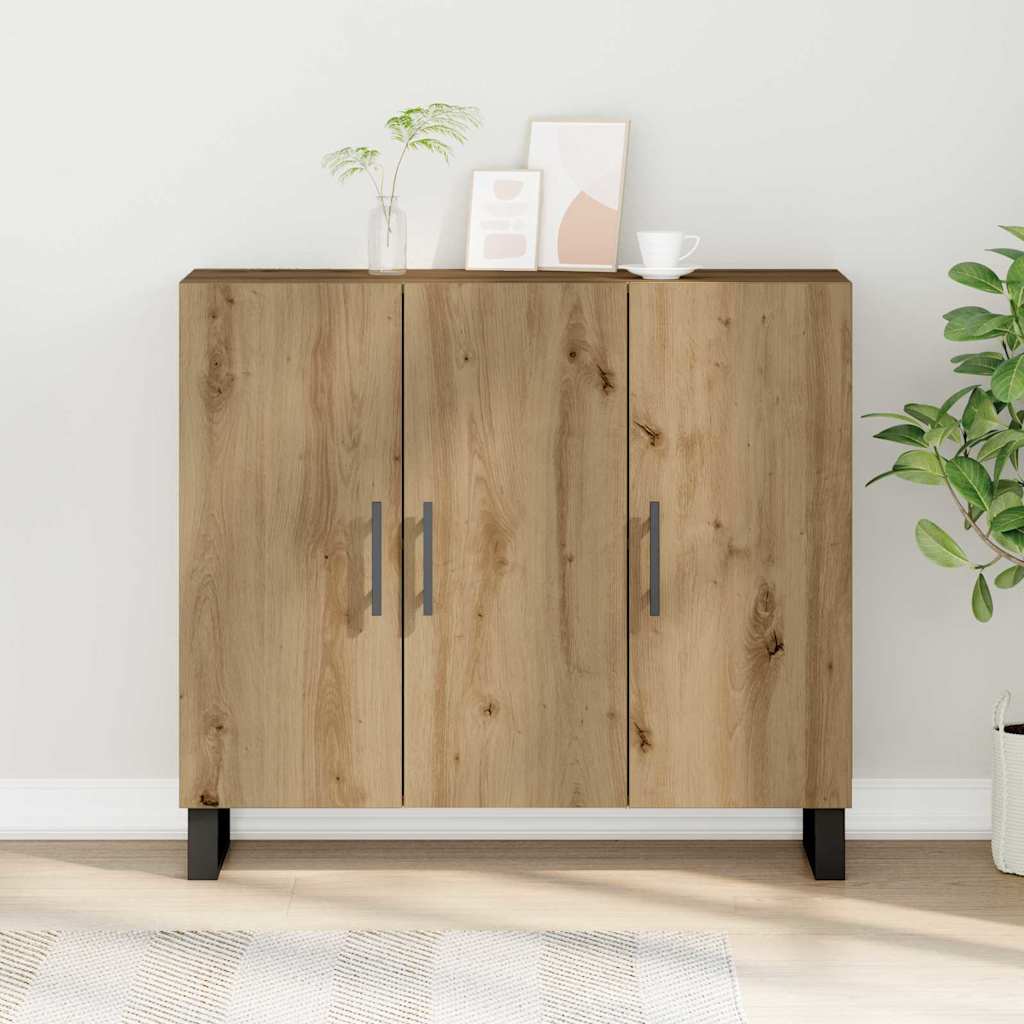 Sideboard Artisan Egetræ 90 x 34 x 80 cm Konstrueret træ