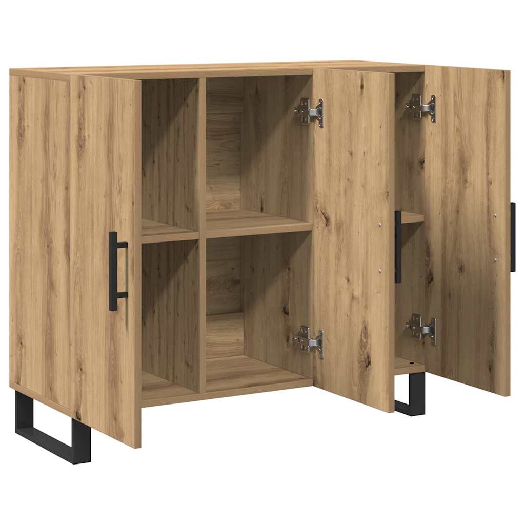 Sideboard Artisan Egetræ 90 x 34 x 80 cm Konstrueret træ