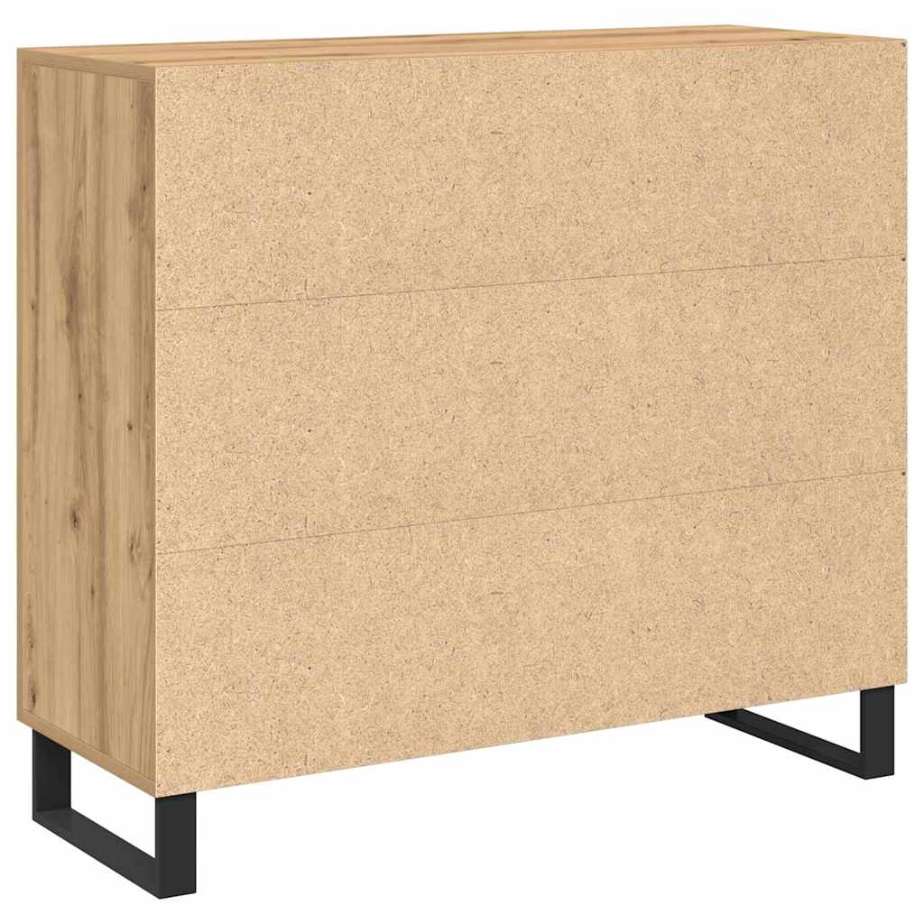 Sideboard Artisan Egetræ 90 x 34 x 80 cm Konstrueret træ
