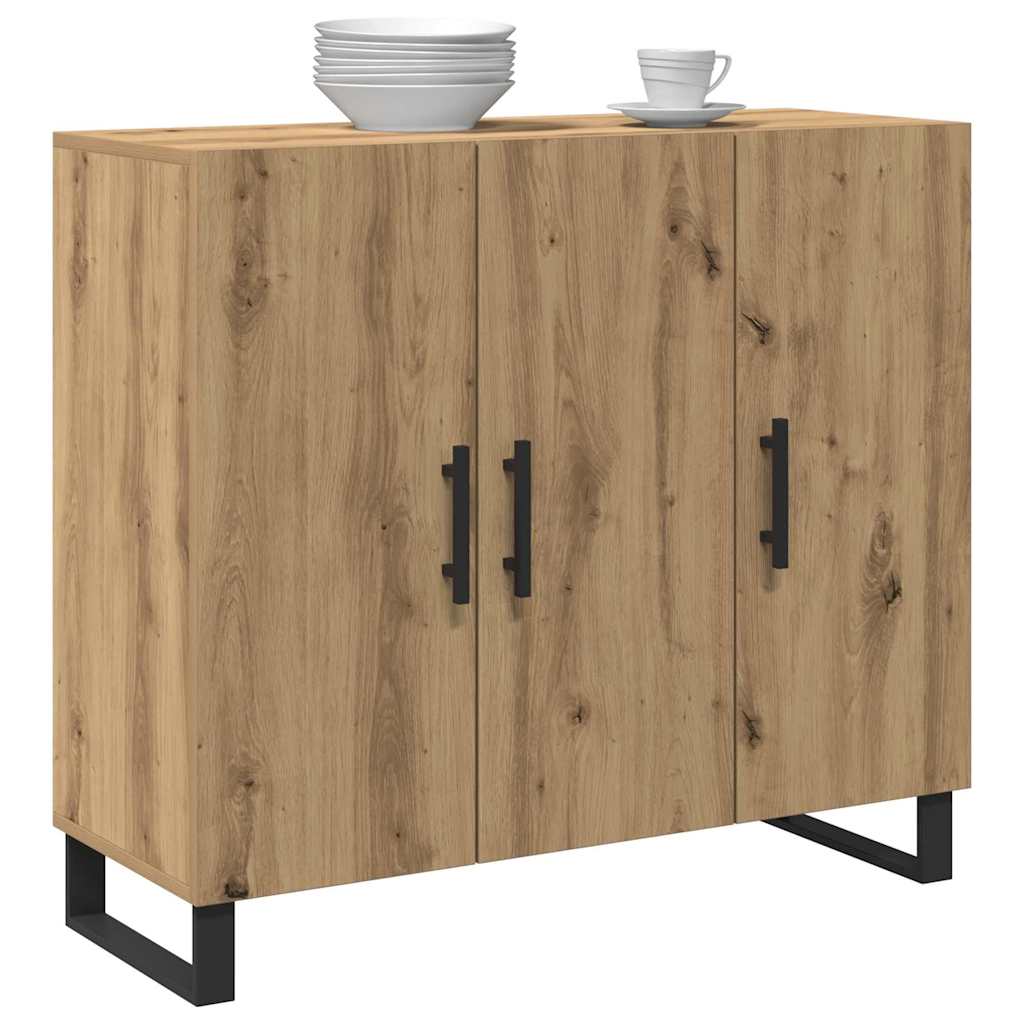 Sideboard Artisan Egetræ 90 x 34 x 80 cm Konstrueret træ