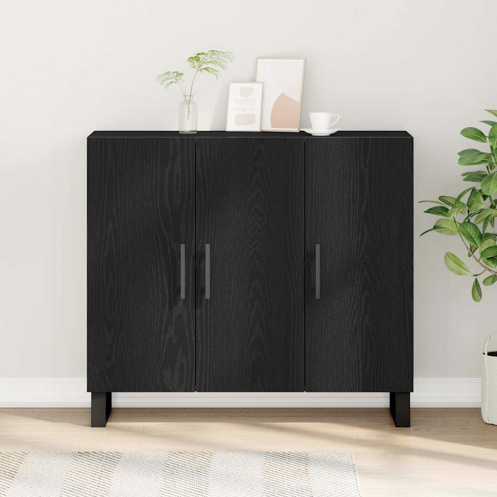 Sideboard Sort eg 90 x 34 x 80 cm Konstrueret træ