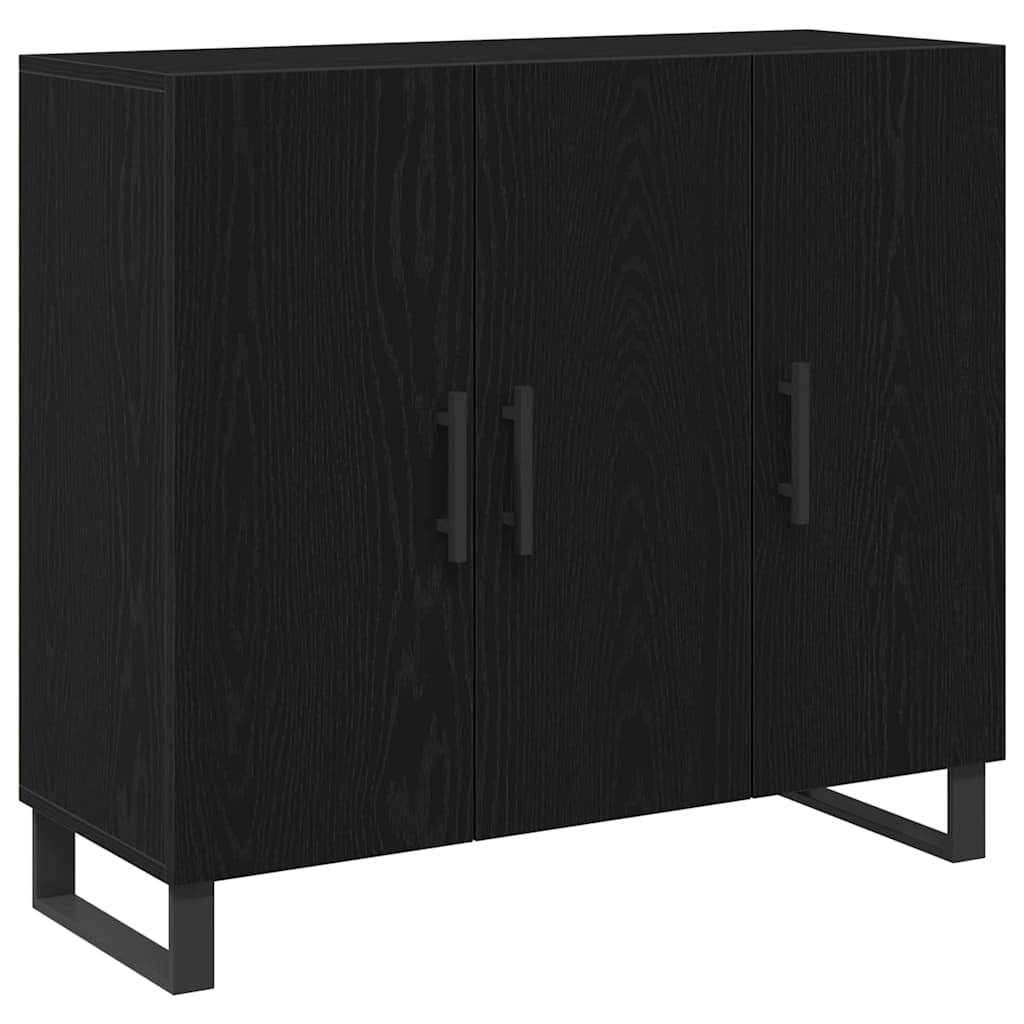 Sideboard Sort eg 90 x 34 x 80 cm Konstrueret træ