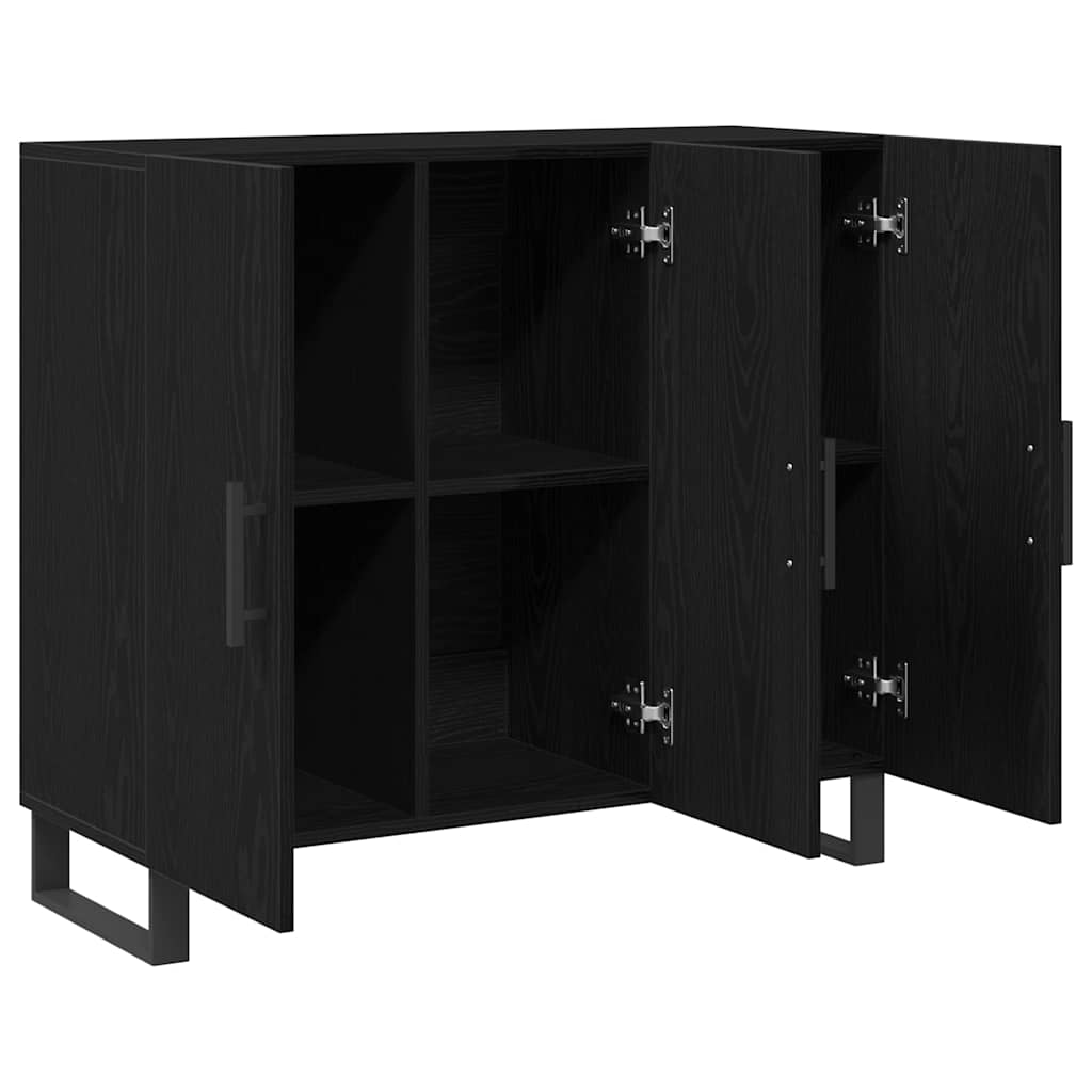 Sideboard Sort eg 90 x 34 x 80 cm Konstrueret træ