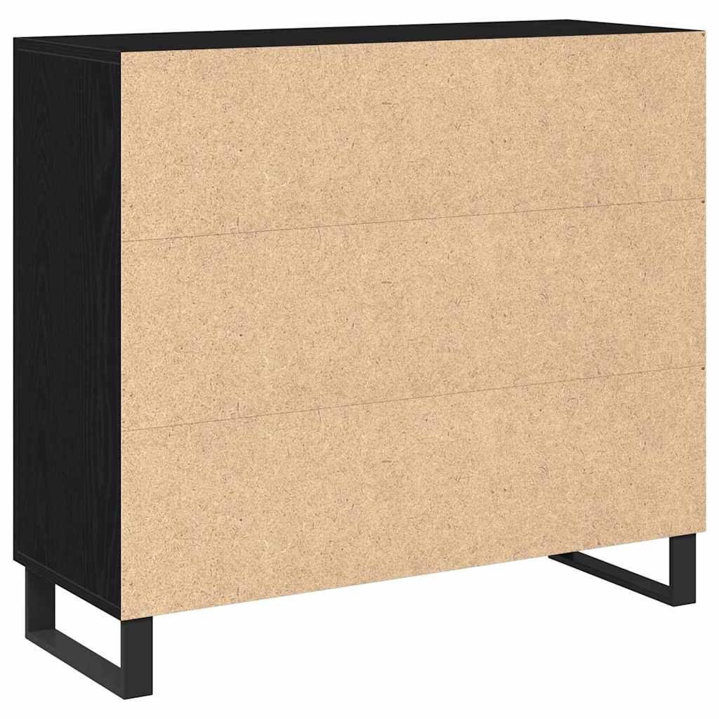 Sideboard Sort eg 90 x 34 x 80 cm Konstrueret træ