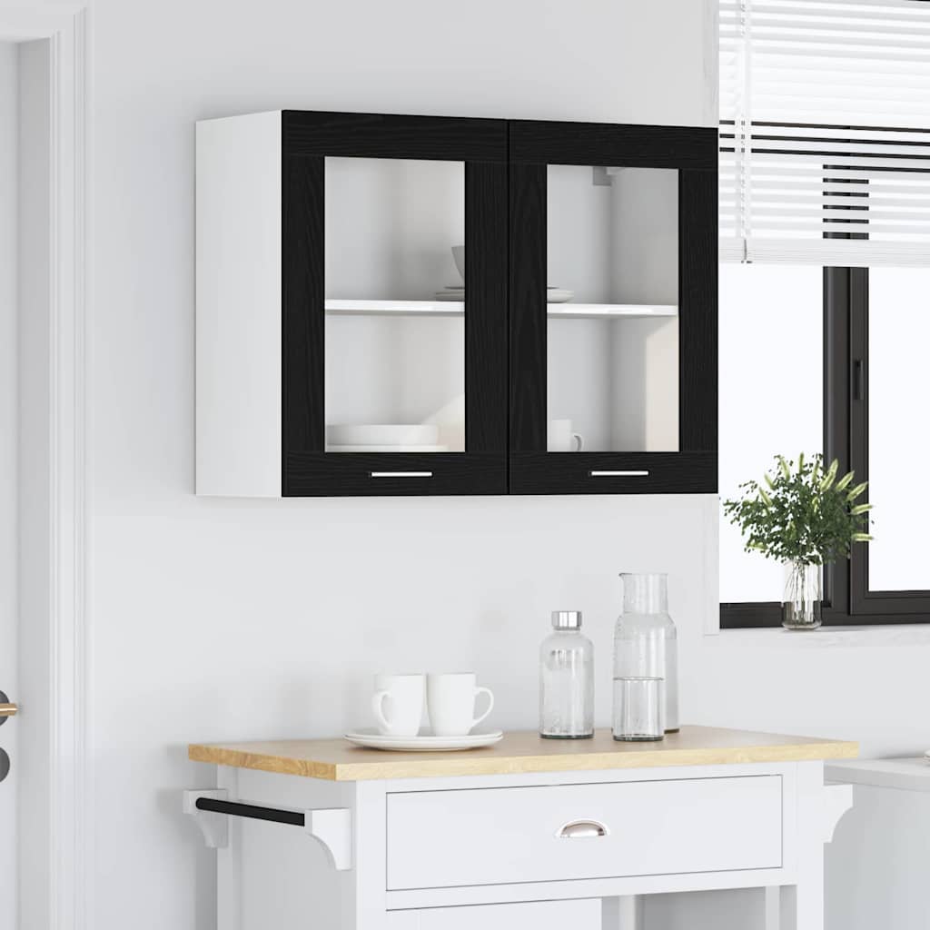 Hængeskab Lyon Sort eg 80 x 31 x 60 cm Konstrueret træ