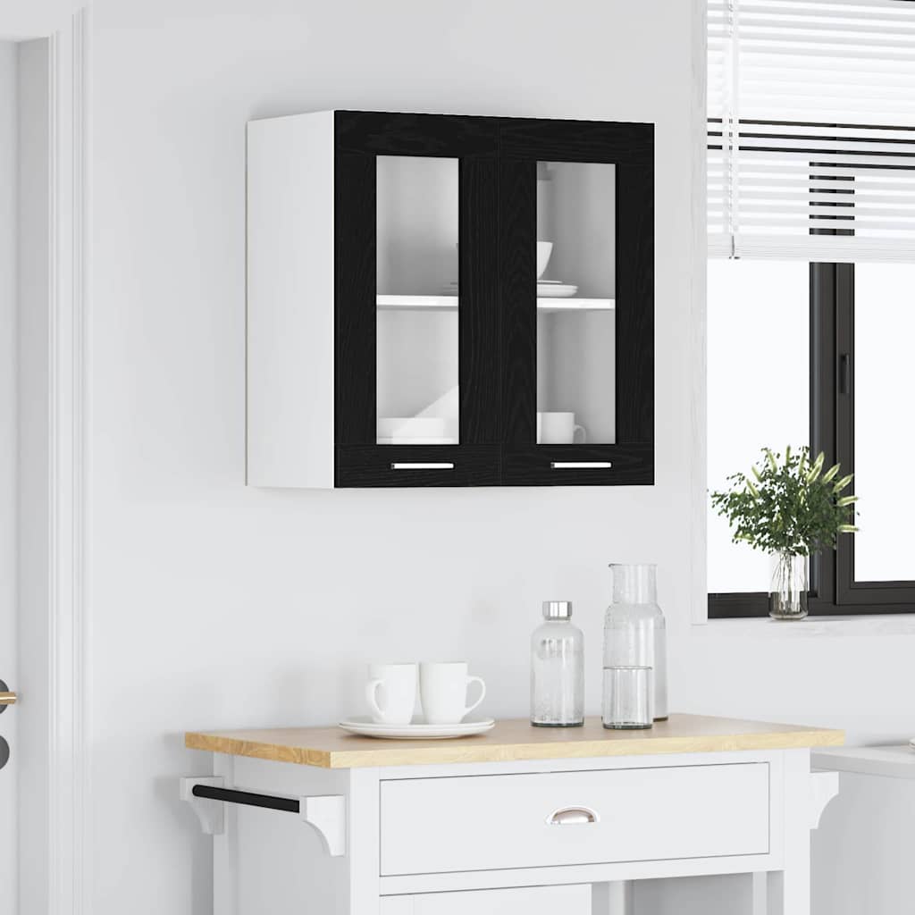 Hængeskab Sort eg 60 x 31 x 60 cm Konstrueret træ