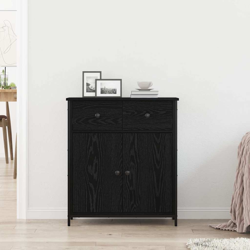 Sideboard Sort eg 70 x 30 x 80 cm Konstrueret træ