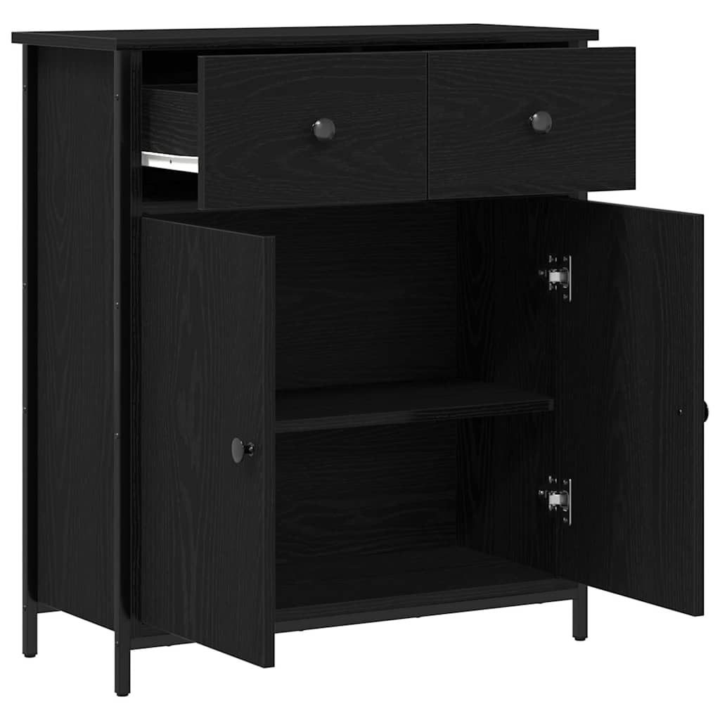 Sideboard Sort eg 70 x 30 x 80 cm Konstrueret træ