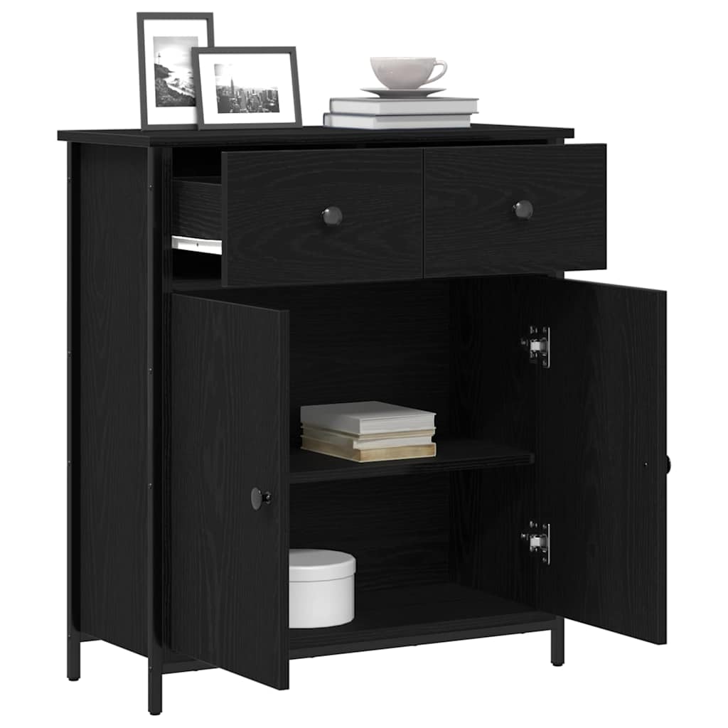 Sideboard Sort eg 70 x 30 x 80 cm Konstrueret træ