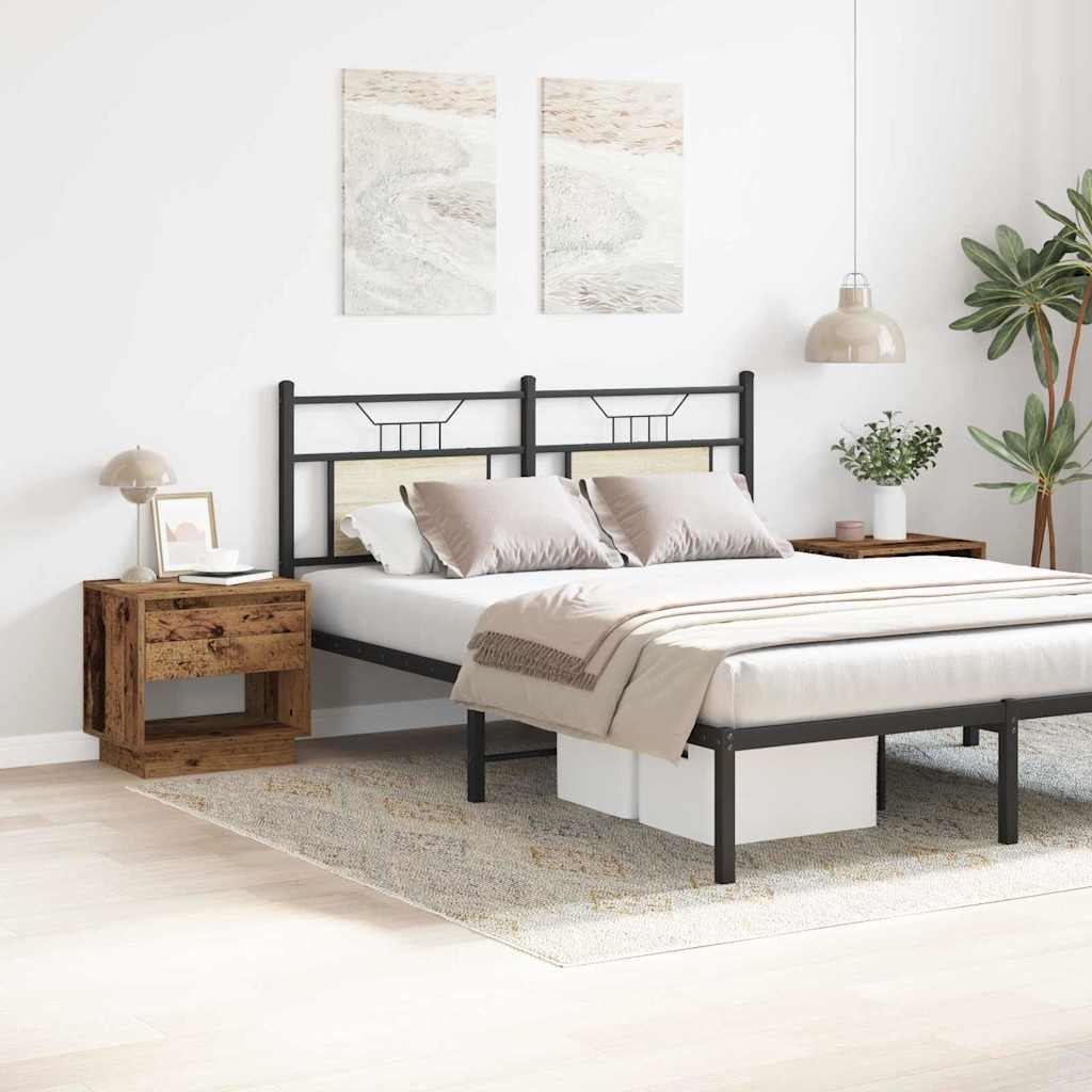 Natbord 2 stk. Gammelt træ 45 x 34 x 44 cm Konstrueret træ