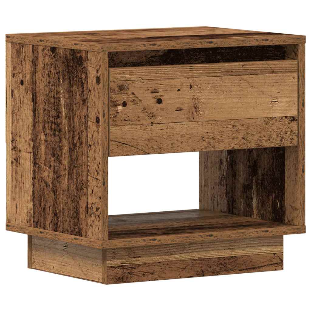 Natbord 2 stk. Gammelt træ 45 x 34 x 44 cm Konstrueret træ