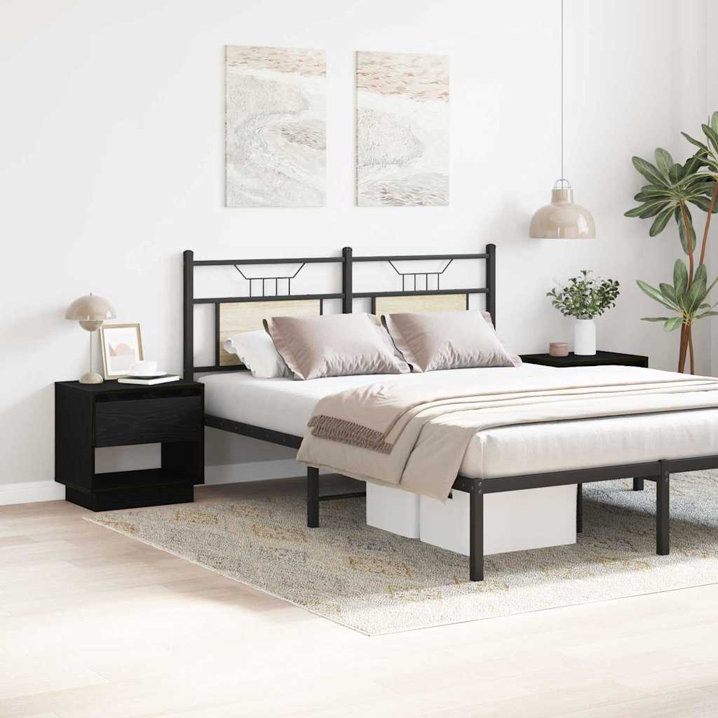 Natbord 2 stk. Sort eg 45 x 34 x 44 cm Konstrueret træ