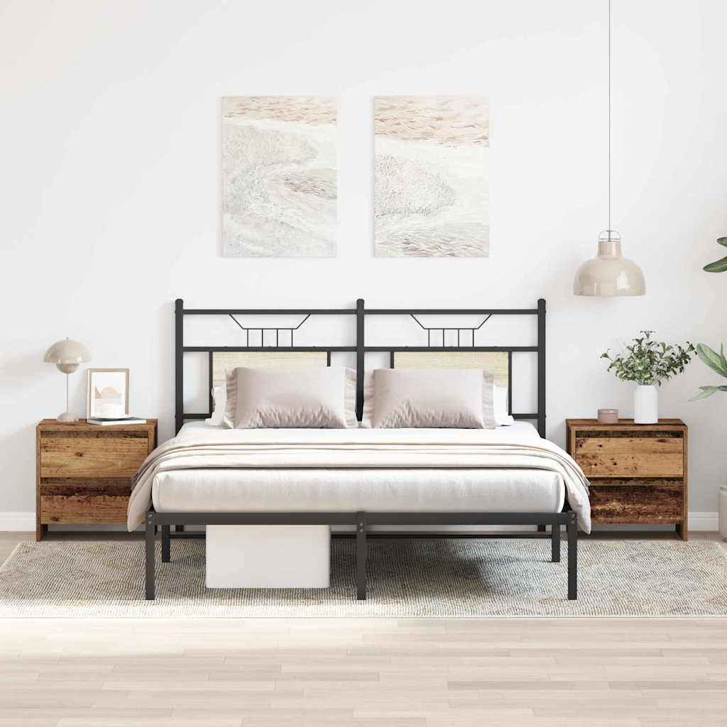 Natskab 2 stk. Gammelt træ 45 x 34 x 44,5 cm Konstrueret træ