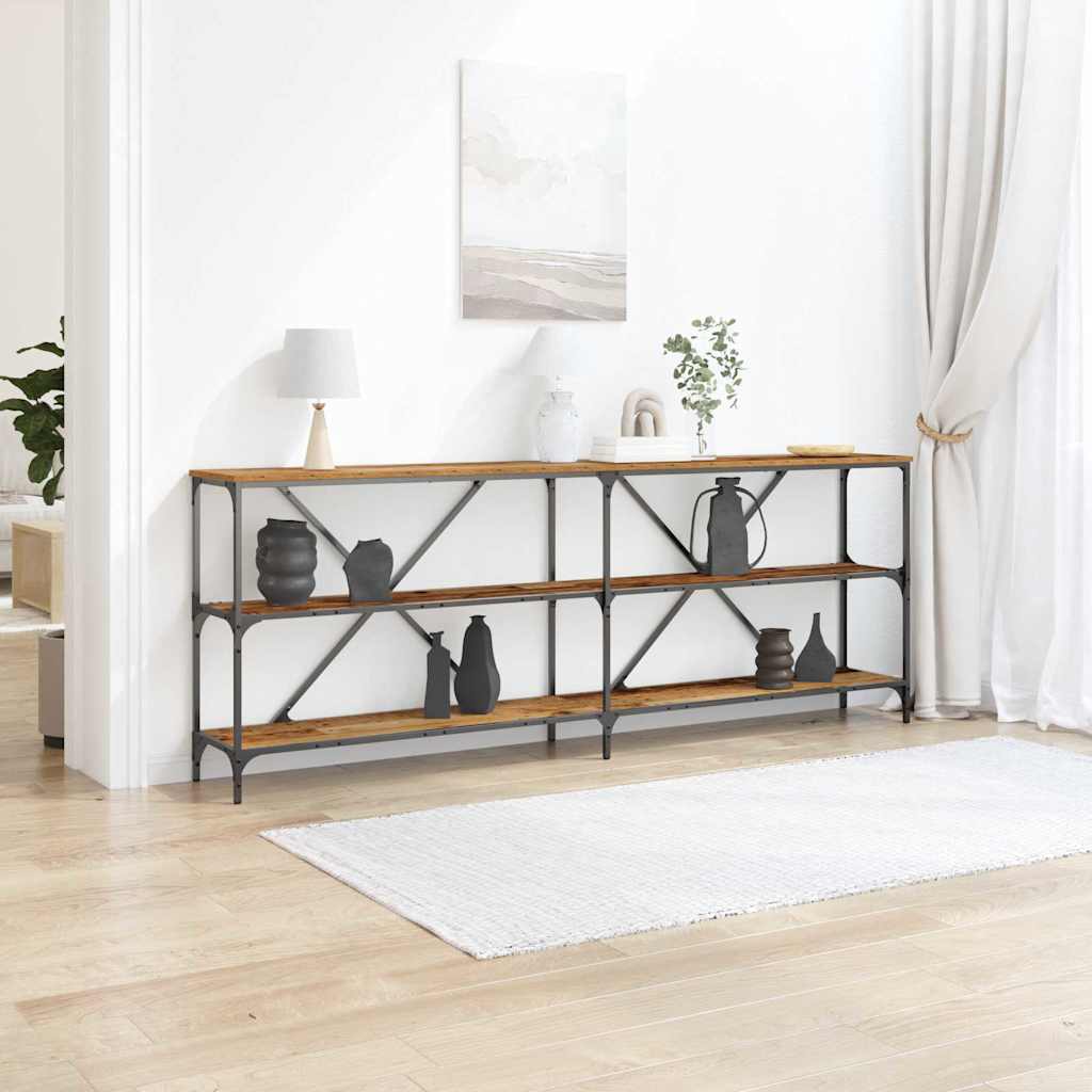Konsolbord Gammelt træ 200 x 30 x 75 cm Konstrueret træ