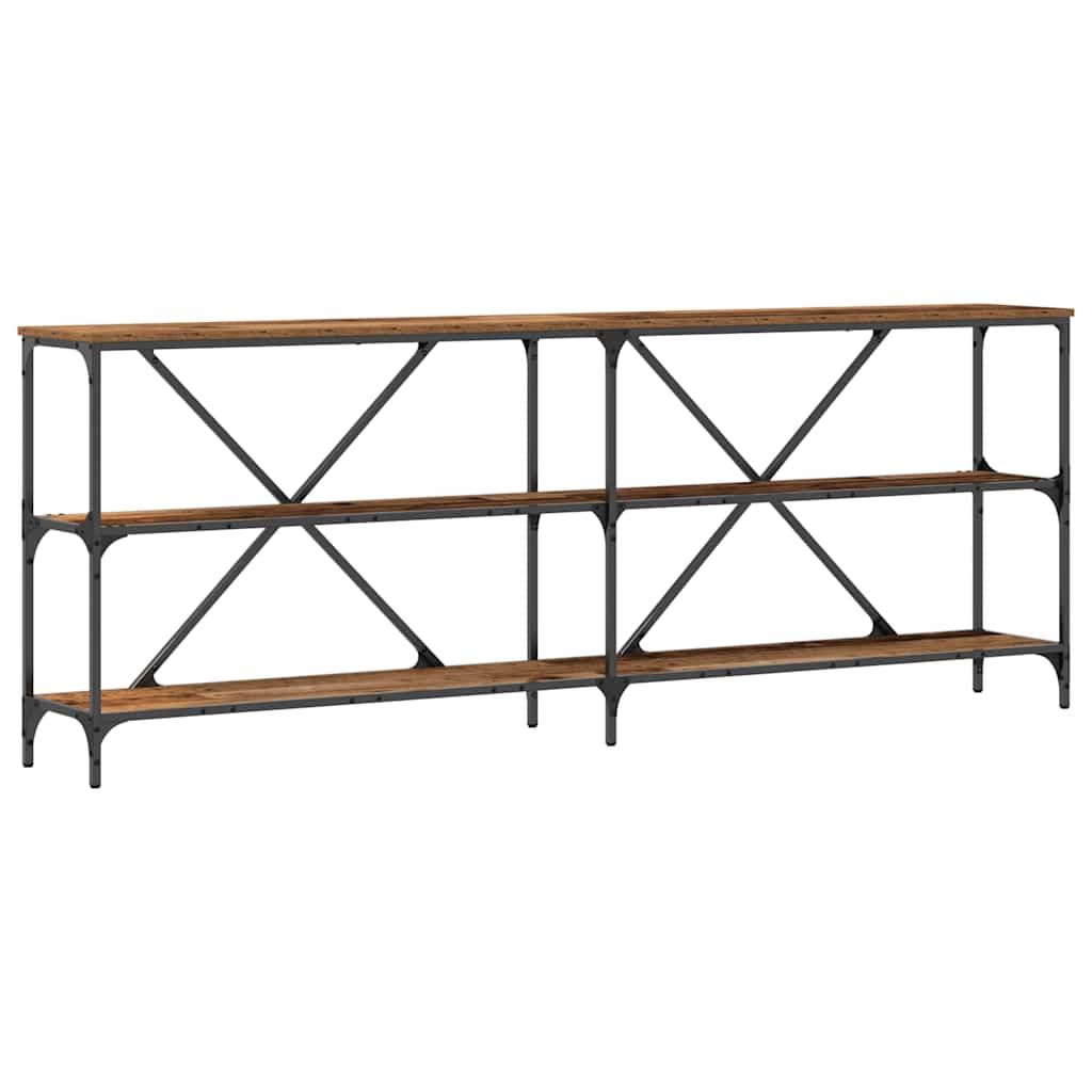 Konsolbord Gammelt træ 200 x 30 x 75 cm Konstrueret træ