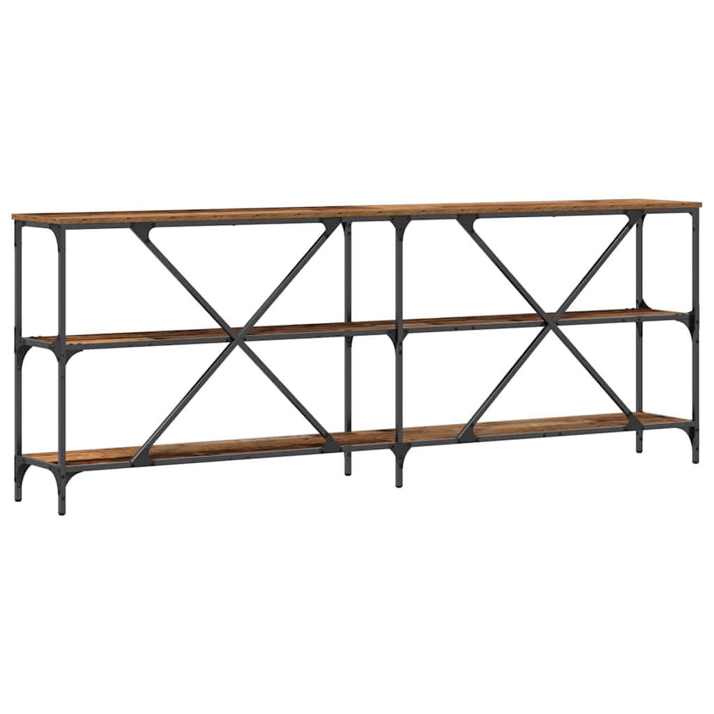 Konsolbord Gammelt træ 200 x 30 x 75 cm Konstrueret træ