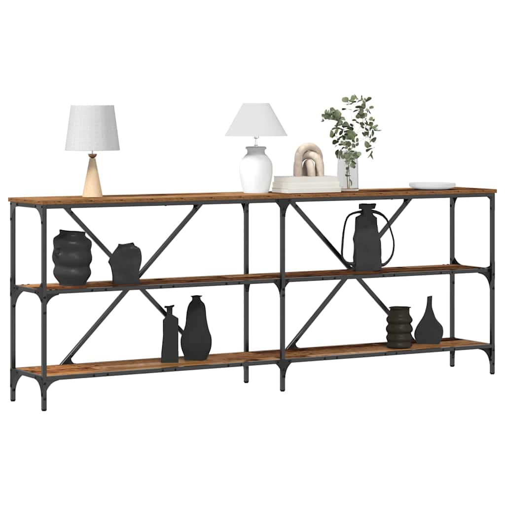 Konsolbord Gammelt træ 200 x 30 x 75 cm Konstrueret træ