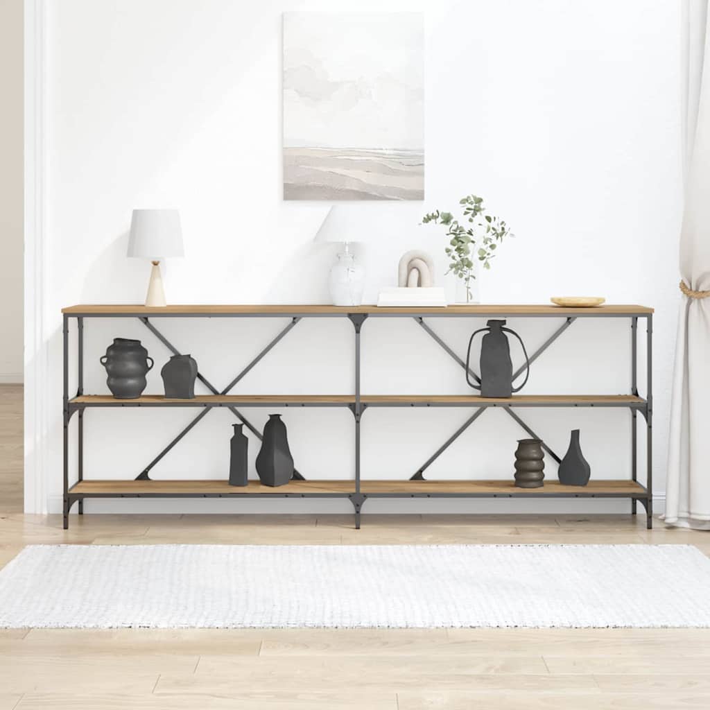 Konsolbord Artisan eg 200 x 30 x 75 cm Konstrueret træ