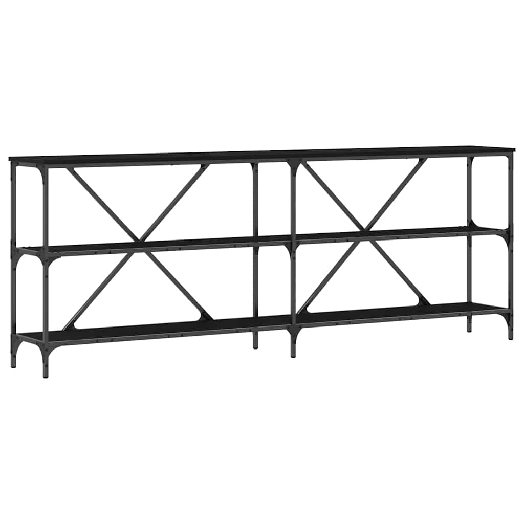 Konsolbord Sort eg 200 x 30 x 75 cm Konstrueret træ