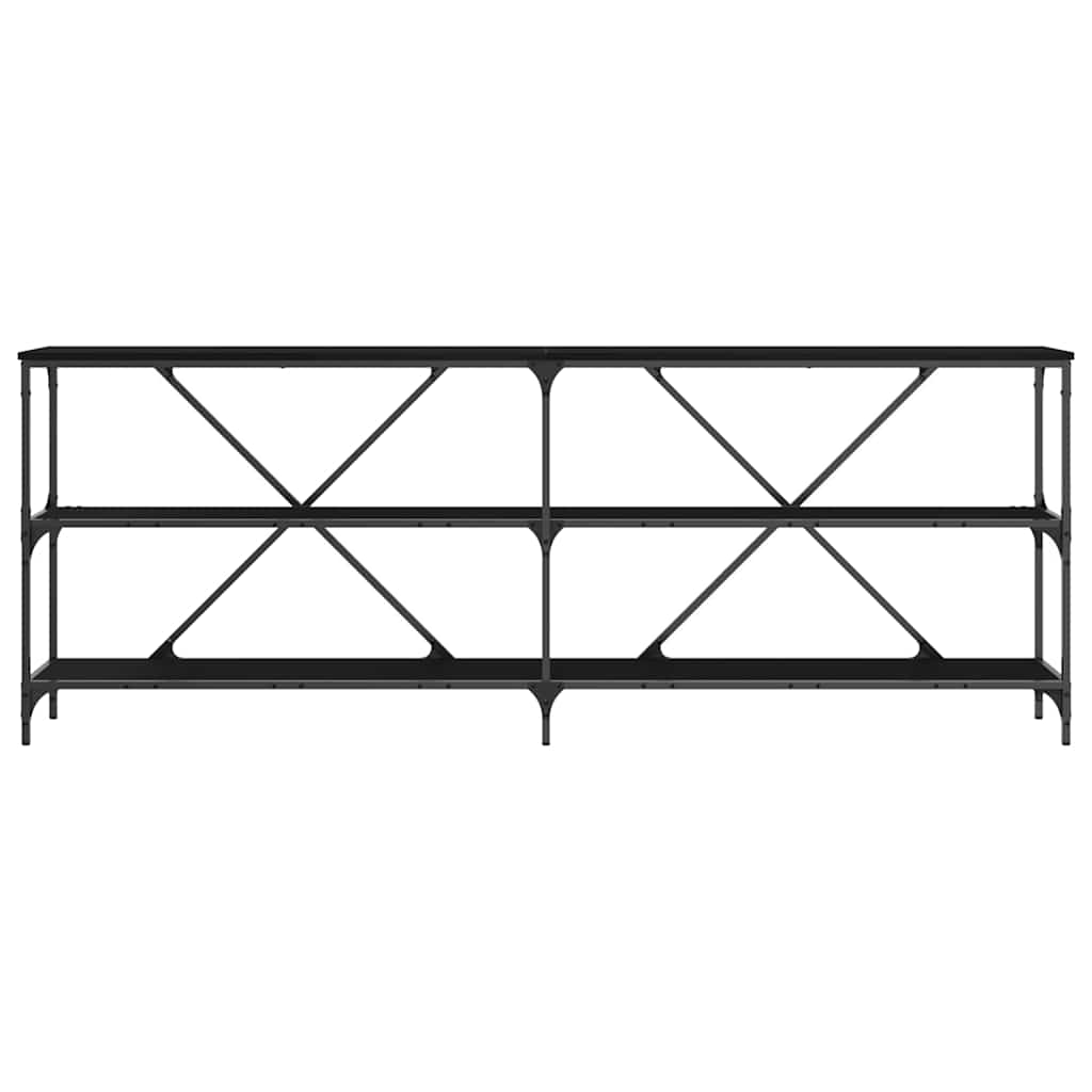 Konsolbord Sort eg 200 x 30 x 75 cm Konstrueret træ