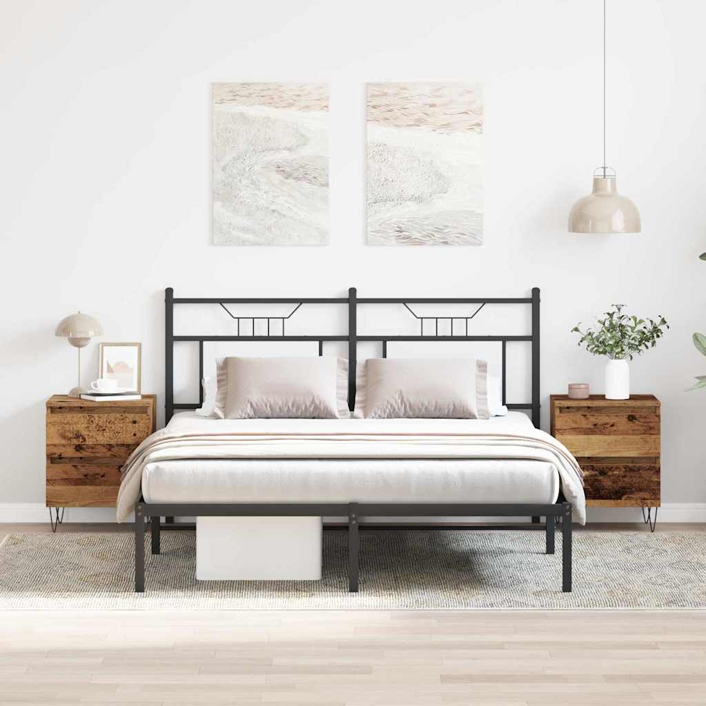 Natskab 2 stk. Gammelt træ 40 x 35 x 50 cm Konstrueret træ